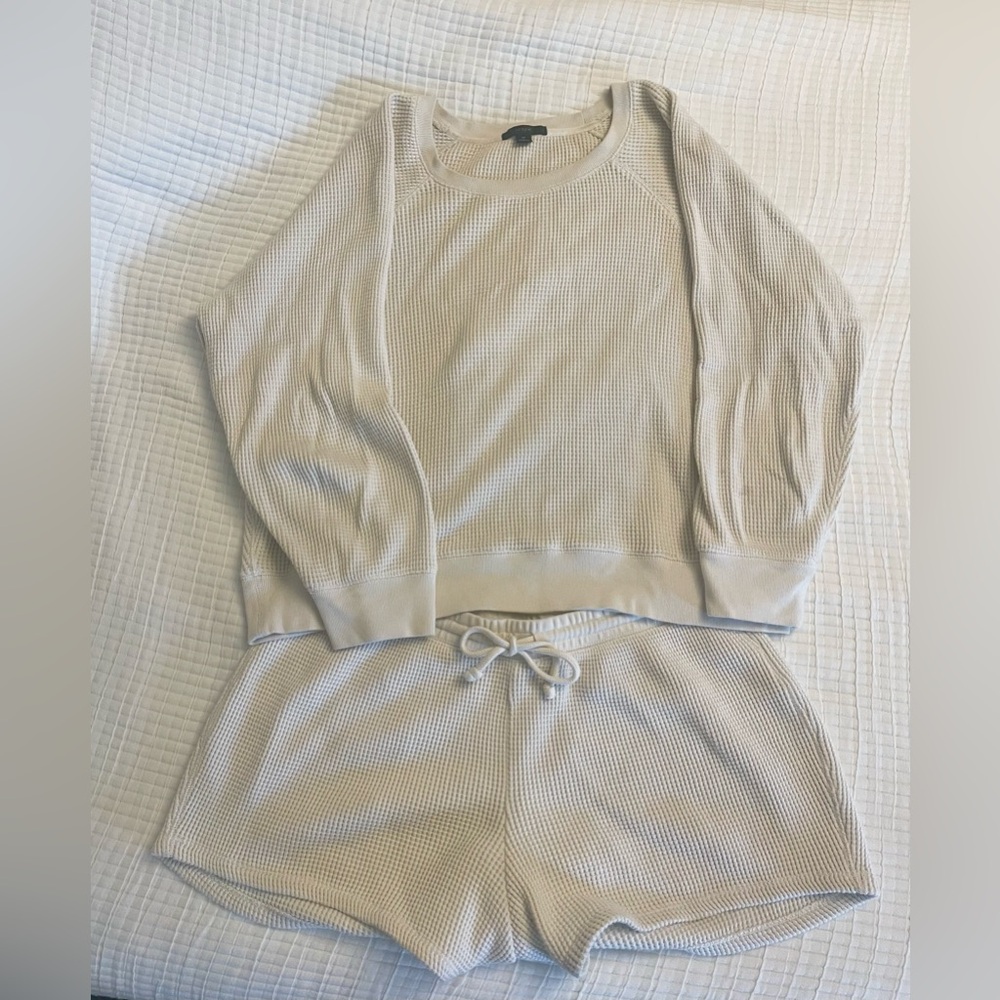 J. Crew Waffle Knit Matching Set